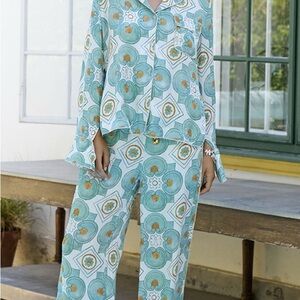 Lake Pelso Viscose Silk Floral Print Pajama Set